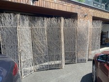 3 Willow Screen Room Dividers ,Garden Back Wall Bar Display  Indoor Outdoor