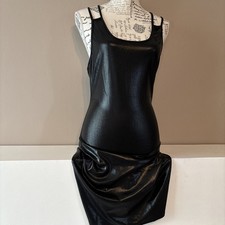 Wet Look Mini Dress 12/14 Worn