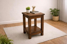 Dark Wood Style Side Table -
