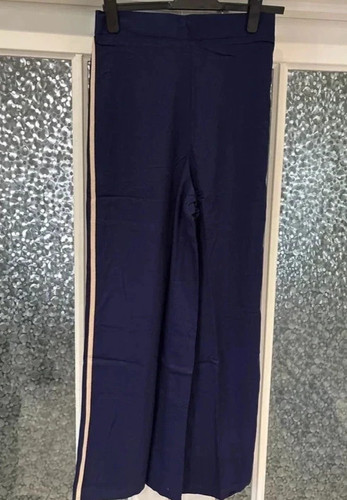 Navy wide leg tailored - navy,