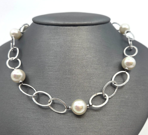 Majorica large glass - large, pearl