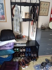   IKEA pannig Shoe rack & Coat Stand. Seat/Shelf. VGC. Elegant and practical