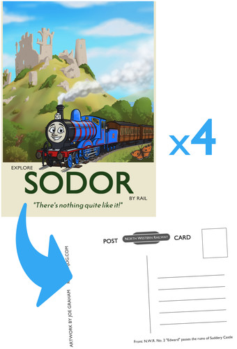 Set postcards sodor - set, of