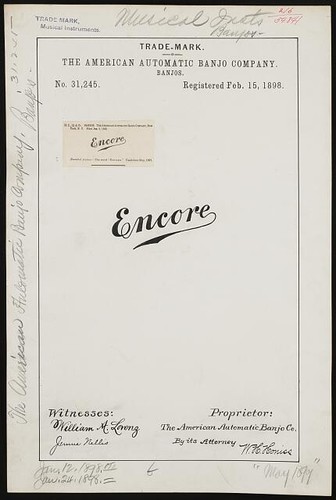 Encore banjo trade mark - encore,