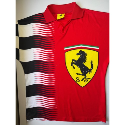 Vtg 90s ferrari polo - polo, shirt