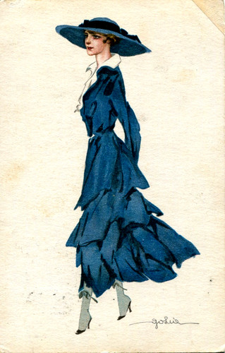 Artist signed vintage postcard - vintage,