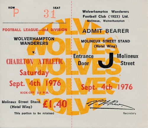 Ticket wolves charlton - v,