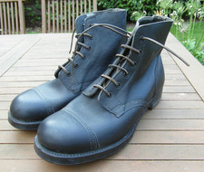 Orignal New WW2 type British Army Black Ammo Ankle Boots Pebble Leather Size 8 M