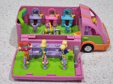 ⭐️ Vintage 1998 POLLY POCKET Bluebird POLLY & THE POPS TOUR BUS Set + Figs ⭐️