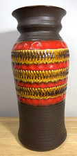 MCM Style West German X Large 16” Floor Lava Vase By Bay Keramik 76 40 *Repaired