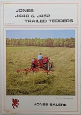Original Jones Baler J440 &  J452  Trailed Tedders Brochure, 1978