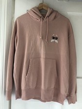 UNIQLO DRAGON BALL Z Size M Dusky Pink Pullover Hoodie Kangaroo Pocket