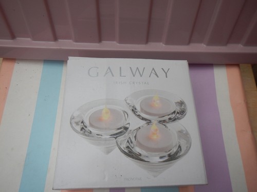 Galway crystal trio votive - trio,