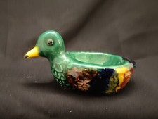Lovely Green Mallard Duck Ceramic Novelty Egg Cup Eggcup 10cm Long VGC