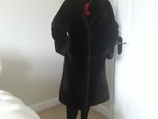 Real BEAVER LAMB BROWN VINTAGE FUR COAT 10?