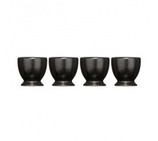 Black ceramic text jars - black,