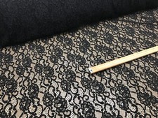 BLACK LACE FABRIC HEAVY GIPURE