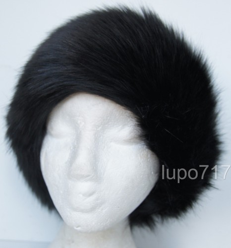 Smooth black fluffy faux fur - smooth,