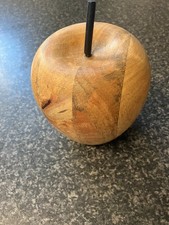 Solid Wood Apple Ornament.