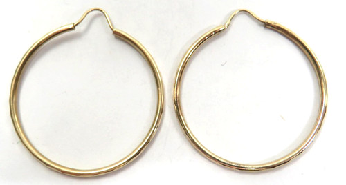 14k yellow gold large hoop - yellow,