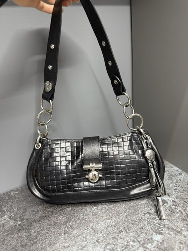 Texier black woven leather - texier,