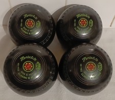 4 X Henselite Classic II Deluxe Size 5 Heavy Lawn Bowls BIB 04 Set
