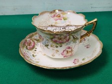 Antique Bone China Moustache tea Cup & Saucer Rd no 322753