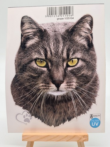 Decal sticker cat grey - decal,