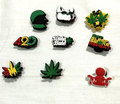 Marijuana weed shoe charms - shoe, for