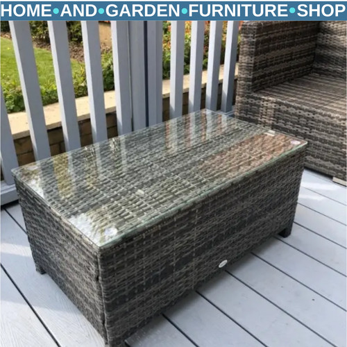 Rattan garden coffee table - coffee,
