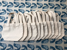 Westford Mill Canvas Mini Tote Bags x12 New Add Your Own Logo/Design