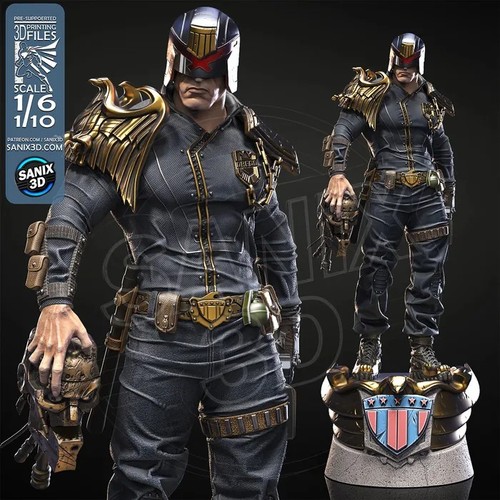 Judge dredd resin figure - dredd, 3d