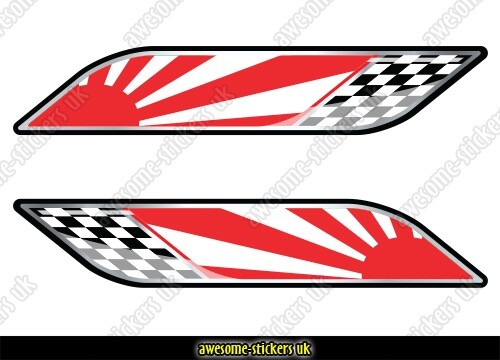 Japanese flag stickers - 2, 008