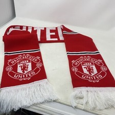 Football manchester united scarf official 1997 Red/ White (142cm) Memorabilia ￼