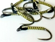 12 mixed size BARBLESS YELLOW