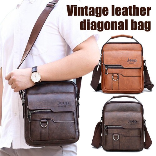 Men leather messenger - leather,