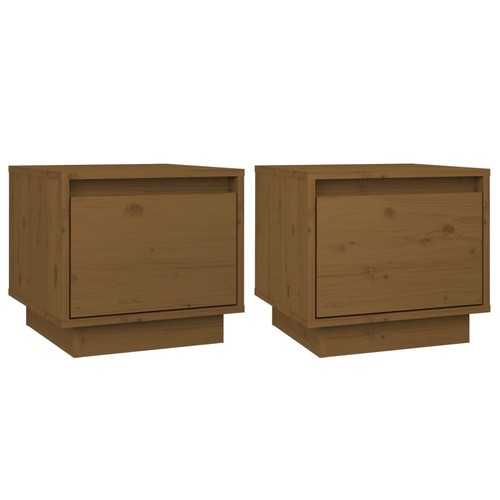 Solid wood pine bedside - 1/2x,