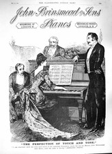 Original Old Antique Print