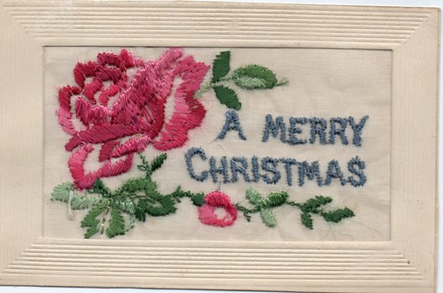 Ww1 patriotic embroidered silk - ww1,
