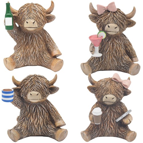 Highland cow ornament holding - highland,