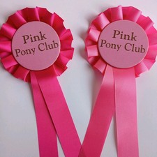 Pony Rosettes 🐎🐎🐎🐎 PINK PONY CLUB 🐎🐎 🐎🐎FREE POSTAGE