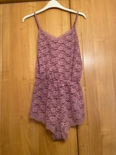 Topshop Pink Lace Playsuit Size 6