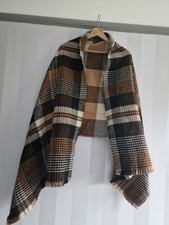 Primark Grey Checked Shawl, Wrap, Warm, Autumn, Winter, One Size