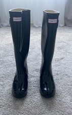 HUNTER ORIGINAL TALL WELLINGTON BOOTS Black Green Navy Red Sizes 4 5 6 7 8