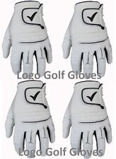 4 Golf Gloves 100% Cabretta Leather Tick Logo 5 Sizes Small Medium Large M/L XL