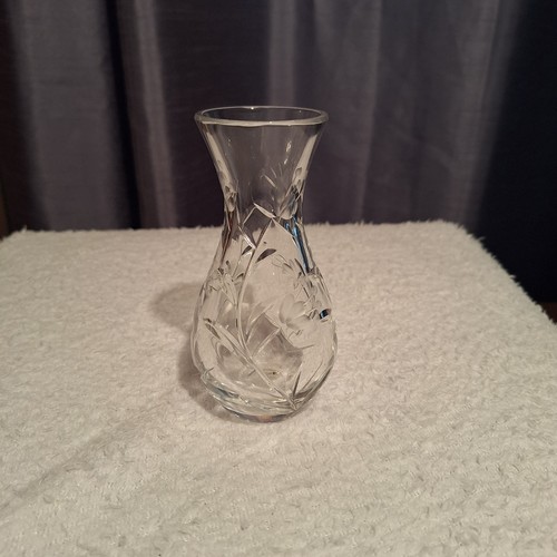 Vintage crystal bud vase - crystal,