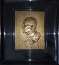 2 x ww1 German Generals metal pictures  , Bismark + Moltke