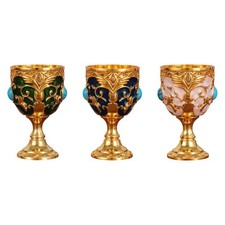 Vintage Medieval Goblet Glass Engraving Wedding Gifts Anniversary Retro
