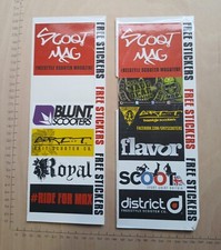 Set Of District And Assorted - Stickers Decals -  Scooter Moto Cross Dirt Bike