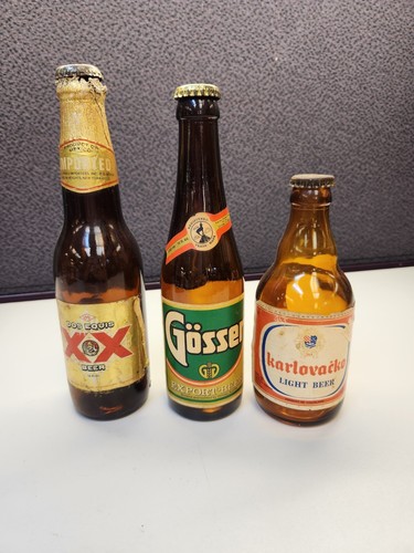 Lot vintage beer brown - of,
